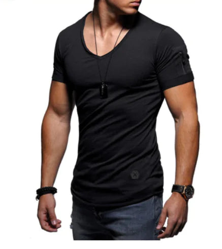Men's Slim Fit Round Neck Short Sleeve T-Shirt