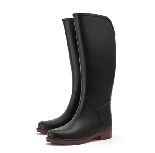 Ladies Long Tube Fashion Rubber Outer Wear Shoes