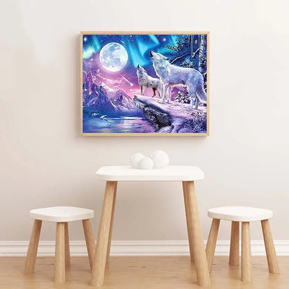 Diamond Painting Kit - Wolf Design for Adults (40x30cm)