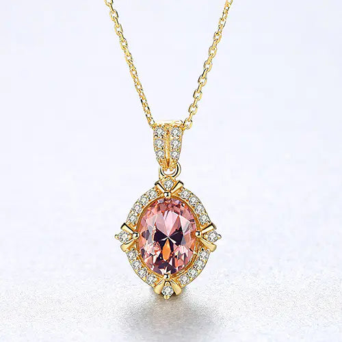 PAG&MAG S925 Silver Necklace with Colorful Zirconia