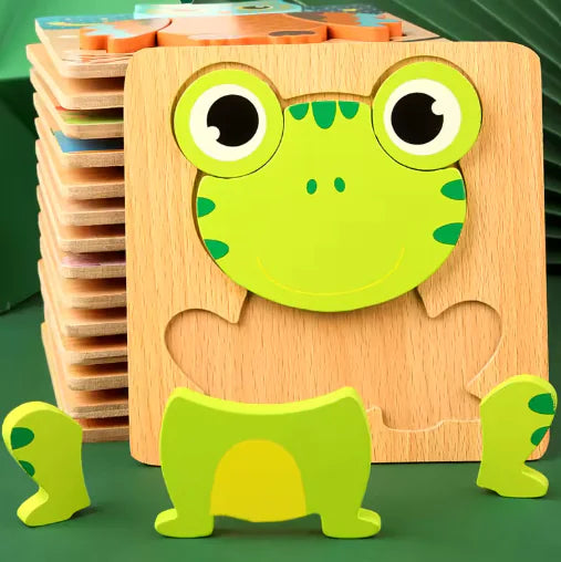 3D Animal Puzzle Set ናይ ዝተፋላለዪ እንስሳታት ፑዘል ንህጻናት እዳኣዛናገዐ ዝምህር