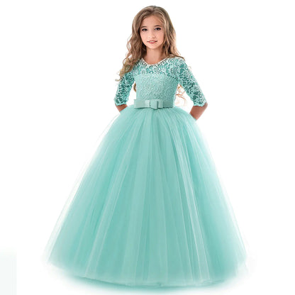 Girls' Long Sleeve Wedding Flower Girl Dress  130cm to 170cm,