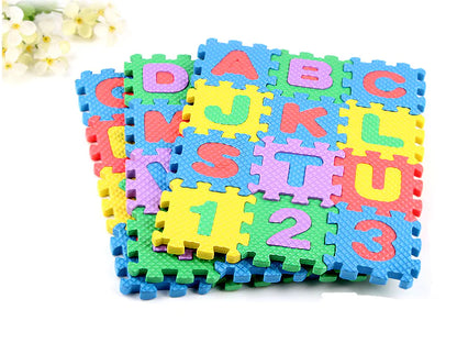 Cartoon Alphabet and Number Crawling Puzzle