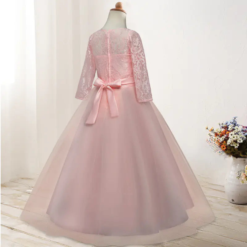 Girls' Long Sleeve Wedding Flower Girl Dress  130cm to 170cm,