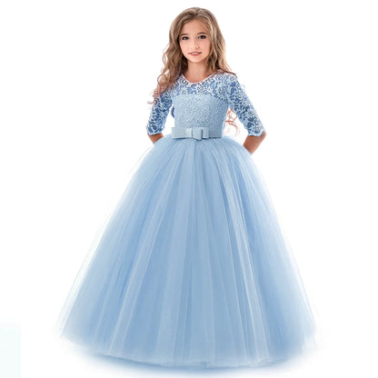 Girls' Long Sleeve Wedding Flower Girl Dress  130cm to 170cm,