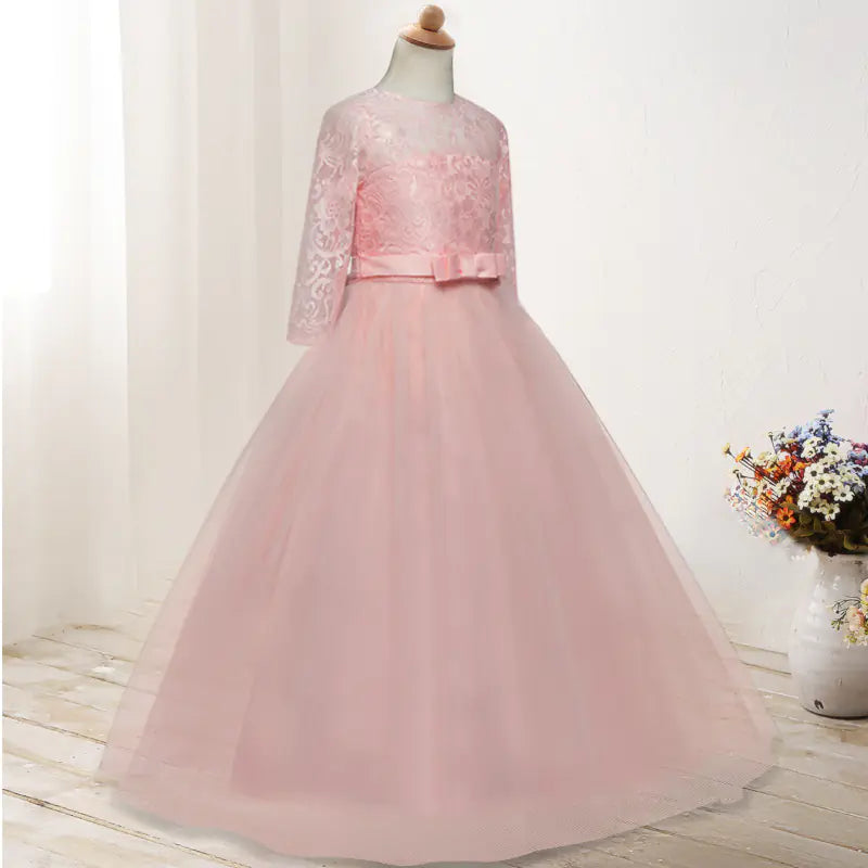 Girls' Long Sleeve Wedding Flower Girl Dress  130cm to 170cm,