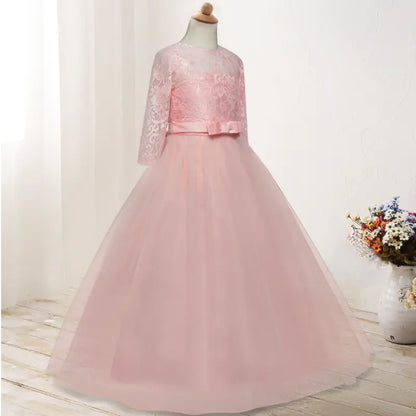 Girls' Long Sleeve Wedding Flower Girl Dress  130cm to 170cm,
