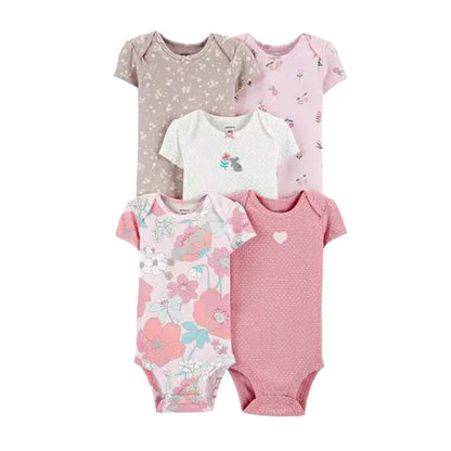 2020 Summer Baby Cotton Short Sleeve Rompers Set