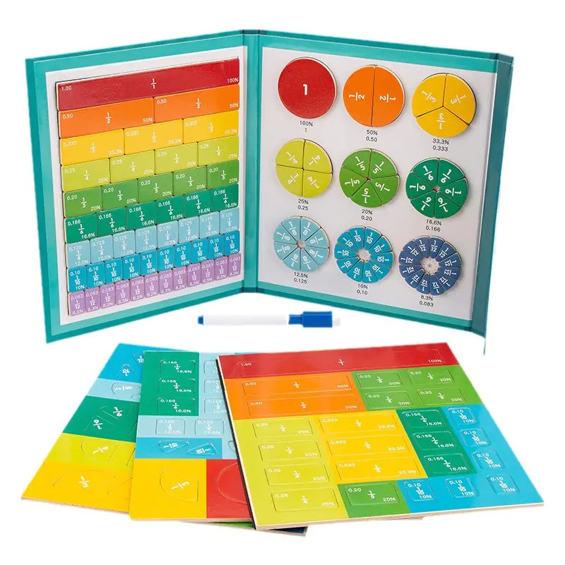 Magnetic Fraction Learning Board for Kids Math - FkriTigrinya