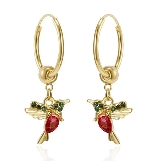 Hummingbird Earrings – Kleurrijke Elegantie met Natuurlijke Inspiratie
