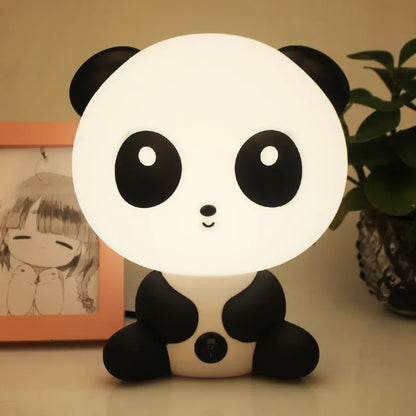 Cartoon Table Lamp, Eye-Caring Panda and Rabbit Light