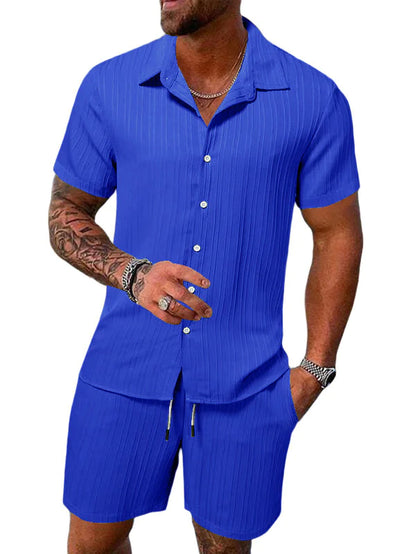 Men's Summer Casual Shirt & Shorts Set