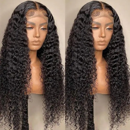 Front Lace Medium Long Curly Wig – European & American Style | 16–26 inch