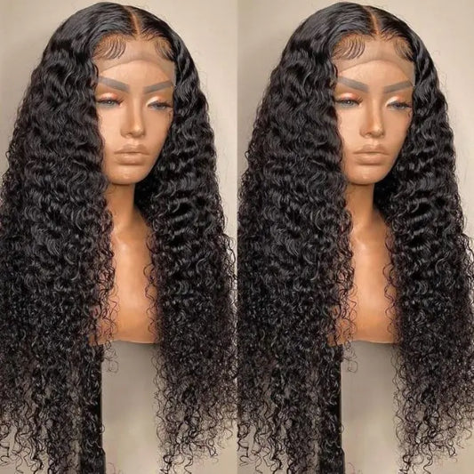 Front Lace Medium Long Curly Wig – European & American Style | 16–26 inch