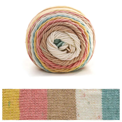 Rainbow Cotton Knitting Wool - 5 Strands for DIY Projects