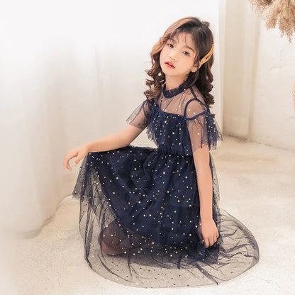 Floral Embroidered Lace Princess Dress for Girls sizes from 4 to 14 years