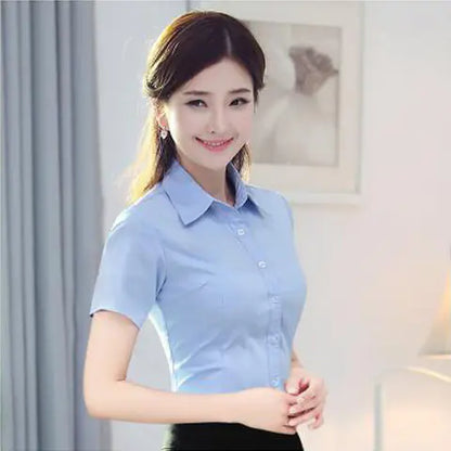 Women's Long Sleeve Slim Fit Business Shirt