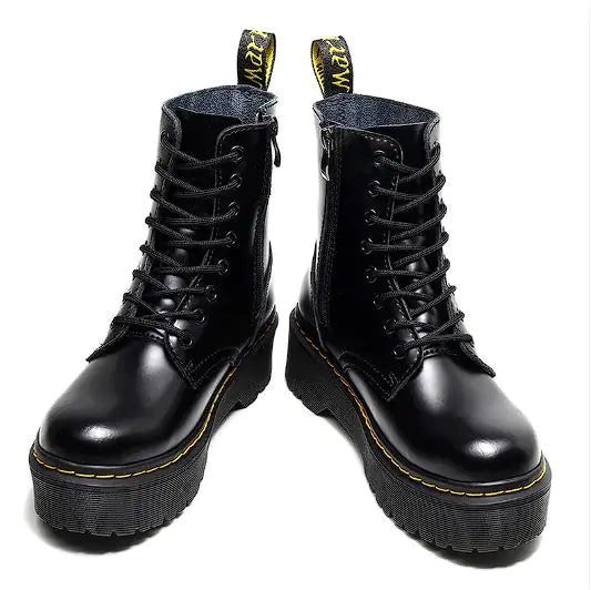 Lace-Up Motorcycle Boots 100% leather