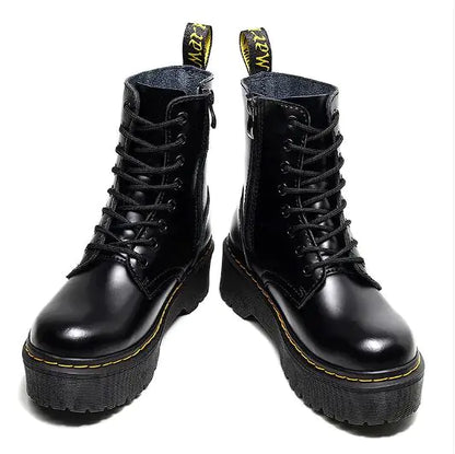 Lace-Up Motorcycle Boots 100% leather