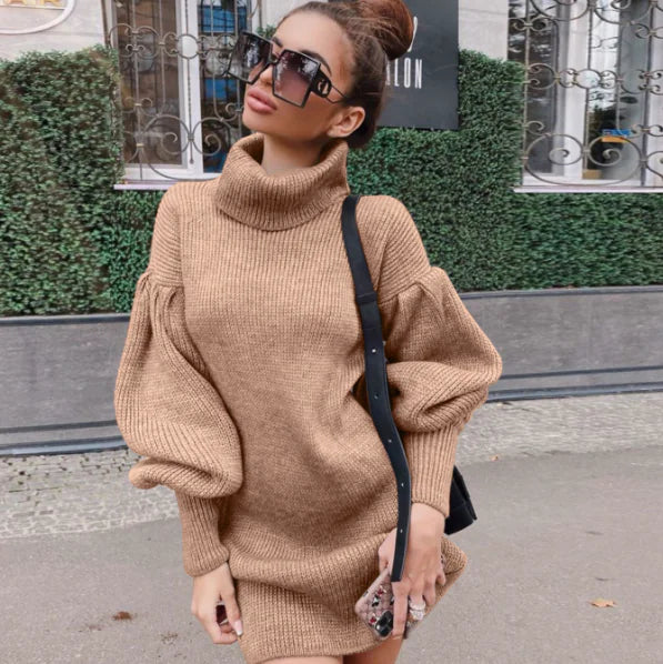 2020 Autumn Winter Women's Knit Sweater Dress