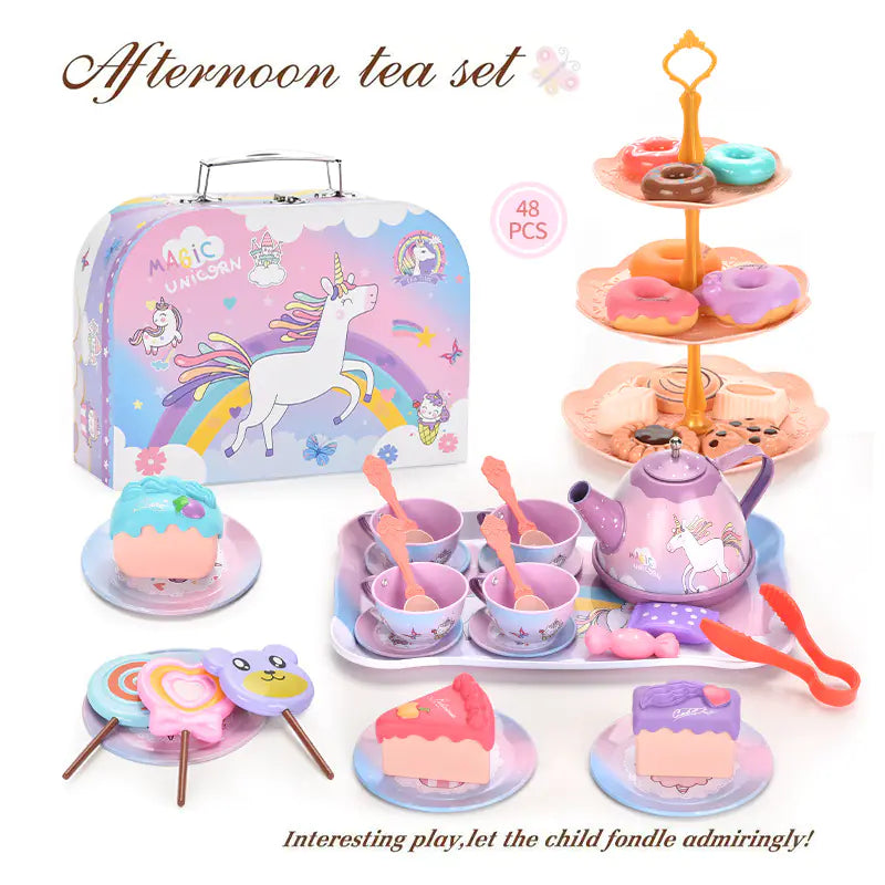 Girls Play House Simulation Dessert & Tea Toy Set - FkriTigrinya
