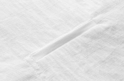 Men's Casual Long Sleeve Slim Fit Cotton Linen Shirt