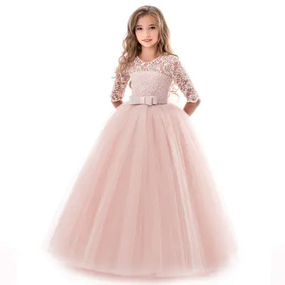 Girls' Long Sleeve Wedding Flower Girl Dress  130cm to 170cm,