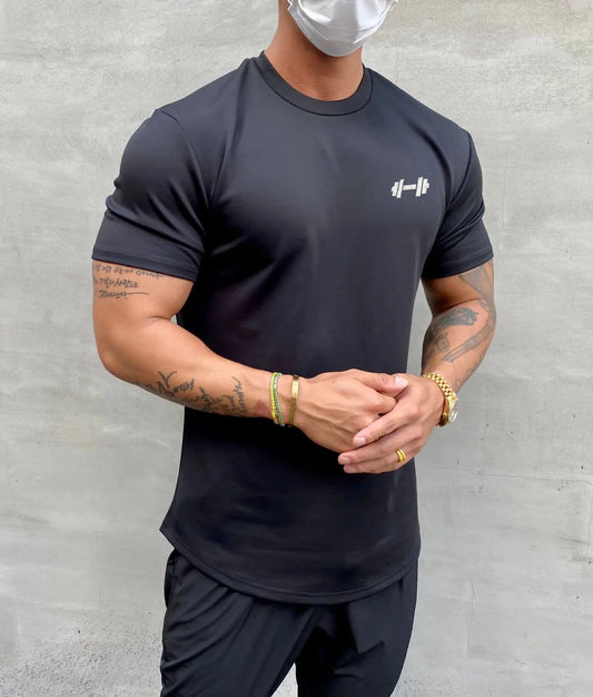 Men's Slim Fit Muscle Training T-Shirt - Summer Cotton