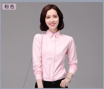 Women's Long Sleeve Slim Fit Business Shirt