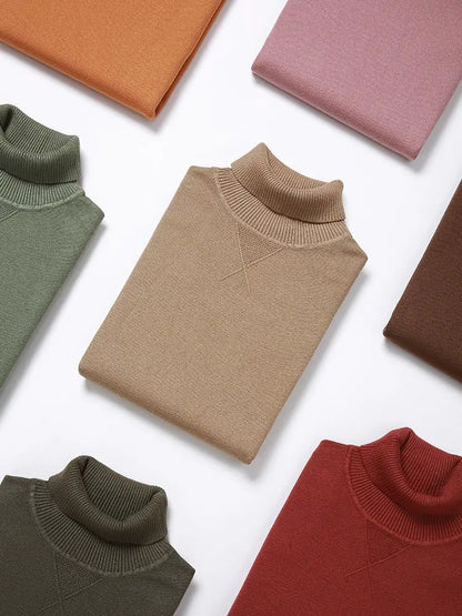 Men's Turtleneck Sweater, Slim Fit Knit Top  S to XXXL,