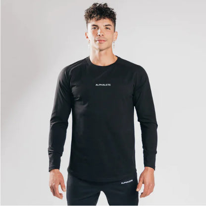 Slim Fit Elastic Cotton Long Sleeve T-Shirt  sizes ranging from M to XXXL