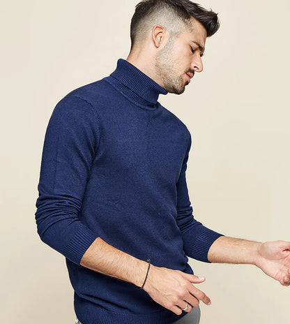 Men's Turtleneck Sweater, Slim Fit Knit Top  S to XXXL,