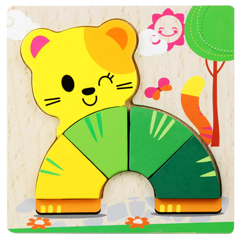 3D Wooden Puzzle Educational Toy for Kids (Wholesale) - FkriTigrinya