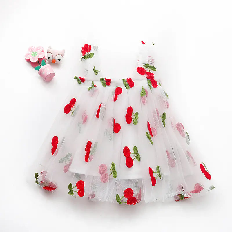 Zomerjurk voor Meisjes – Prinsessenstijl met Borduursels