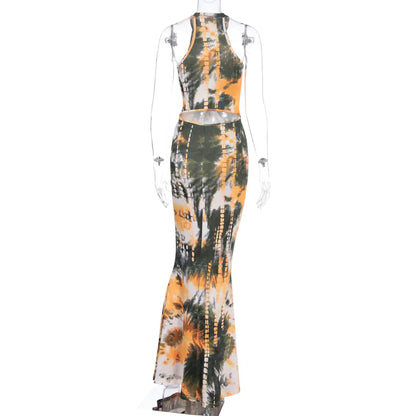 Hugcitar Mouwloze Jurk – Geel of Blauw