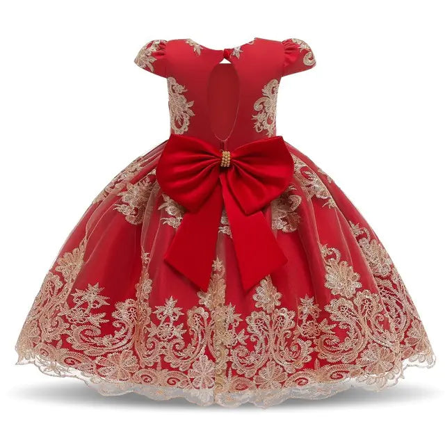 2020 Girls' Embroidered Lace Princess Dress  sizes ranging from 70cm to 150cm,