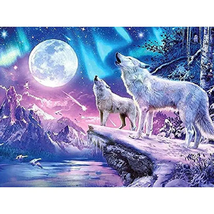 Diamond Painting Kit - Wolf Design for Adults (40x30cm)