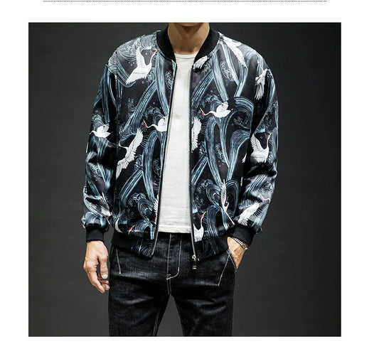 Embroidered Baseball Jacket and Casual Jacket