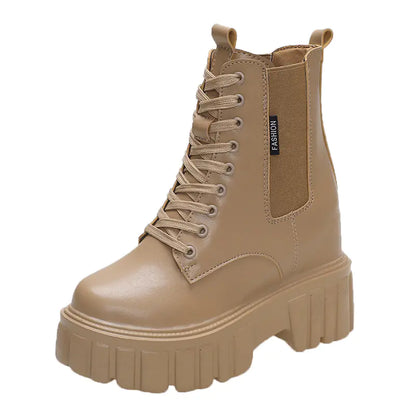 Platform Martin Lace Up Biker Boots