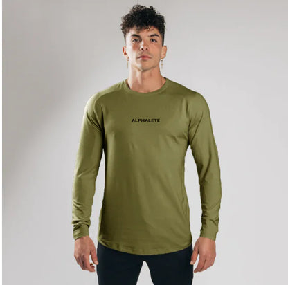 Slim Fit Elastic Cotton Long Sleeve T-Shirt  sizes ranging from M to XXXL