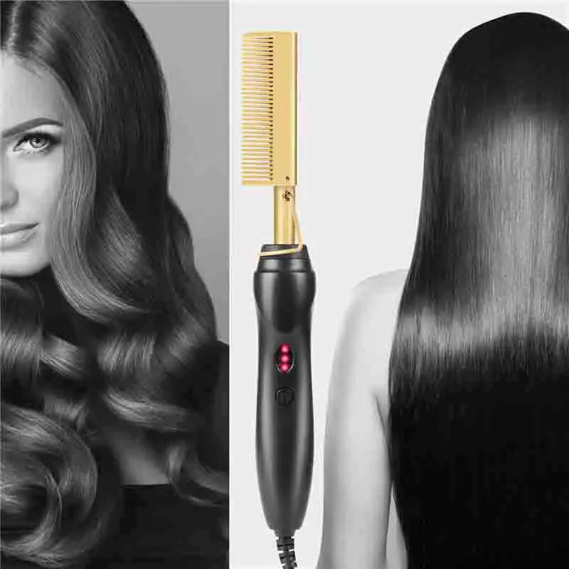 Hot Comb 2-in-1 Curling Iron for Home Use