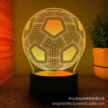 3D Football Night Light - Creative Kids Gift Lamp