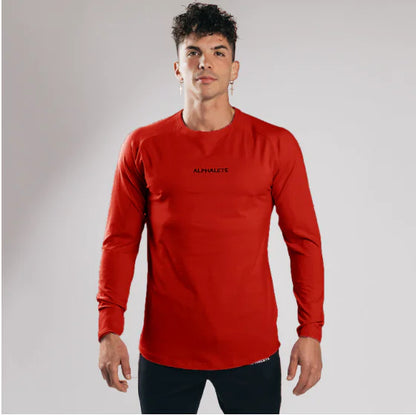 Slim Fit Elastic Cotton Long Sleeve T-Shirt  sizes ranging from M to XXXL