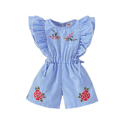 Samgami Baby Summer Striped Romper for Girls