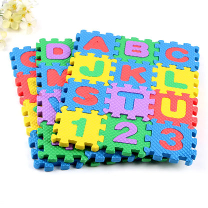 Cartoon Alphabet and Number Crawling Puzzle