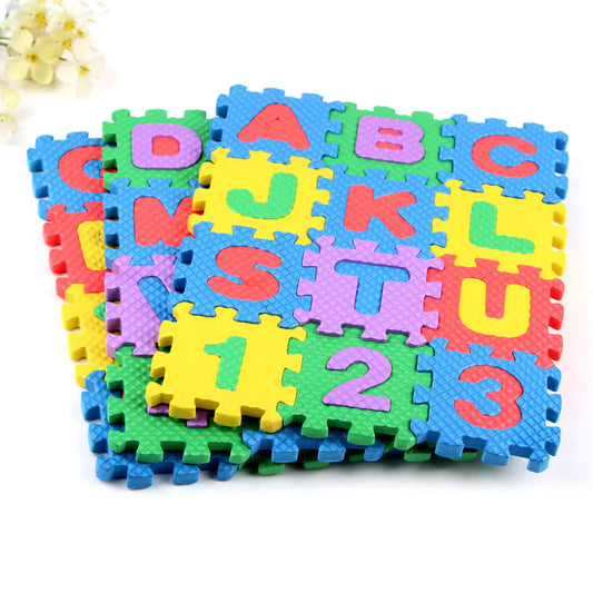 Cartoon Alphabet and Number Crawling Puzzle