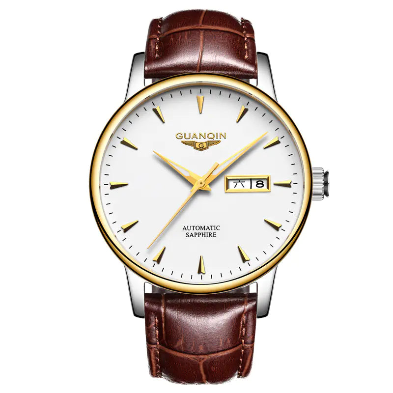 Men's Waterproof Automatic Mechanical Watch with Steel Band