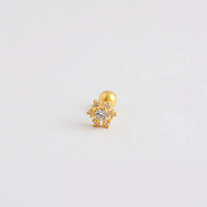 Sneeuwvlok S925 Zilveren Oorbellen met Schroefsluiting & Diamanten – Winterse Luxe