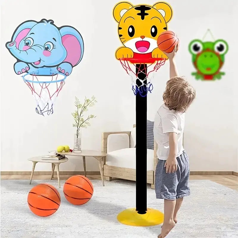Cartoon Animal Basketball Stand for Indoor Outdoor Play