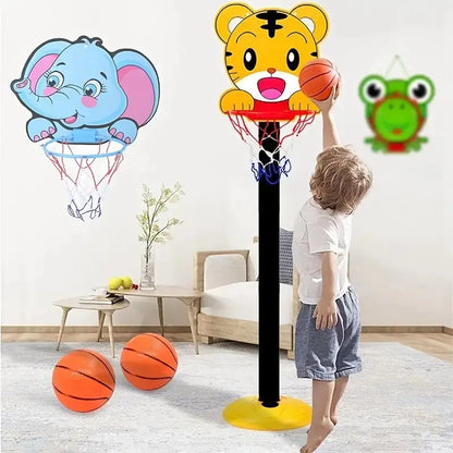 Cartoon Animal Basketball Stand for Indoor Outdoor Play